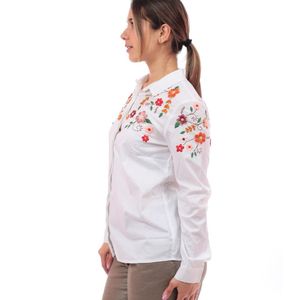 Blusa Metamorfosis Manga Larga Bordada