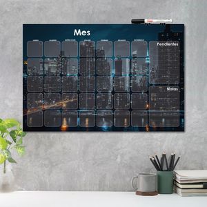 PLANNER DE ACRÍLICO TABLÚ 60X40 PARA HOMBRES MES PENDIENTES Y NOTAS DISEÑO 3