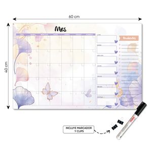 DÚO DE PLANNERS DE ACRÍLICO:  60X40CM Y 30X20 CM DISEÑO 3