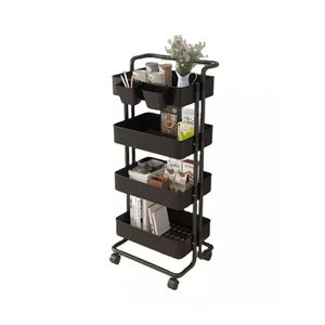 Estante Organizador Multiusos 4 Niveles Pasamanos con Ruedas