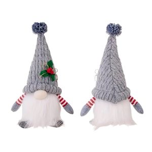 Muñeco Gnomo Gorro Navideño con Luz LED Gris