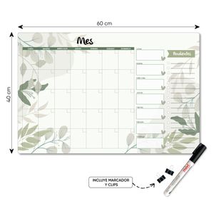 DÚO DE PLANNERS DE ACRÍLICO:  60X40CM Y 30X20 CM DISEÑO 5