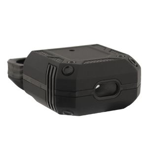 Case para Airpods 1ra y 2da generación, anticaida negro
