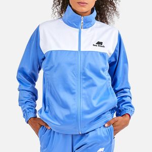 Ropa New Athletic Casaca Celeste Con Blanco Para Mujer