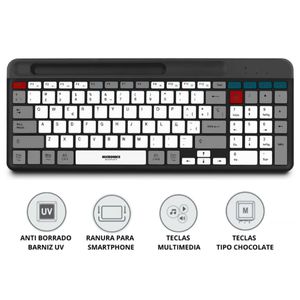 Teclado Micronics Bluetooth Inalambrico Recargable K600-3M