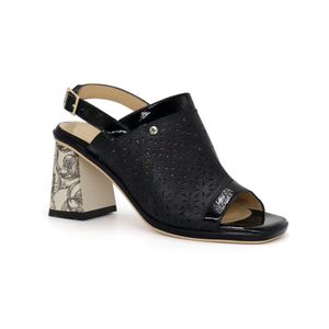 Sandalia Casual Mujer  De Cuero Par&ss  KA24Q4-AMIN NEGRO