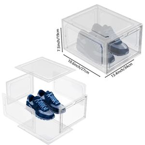 Cajas Zapateras Premium Tapa acrilica Transparente Oscuro  pack x 6