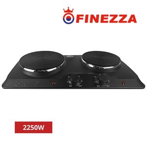 Cocina  Eléctrica Finezza de 2 Hornillas Negra