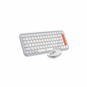 Teclado Logitech + Mouse Pop Icon Bluetooth/Wireless Sp Copilot White