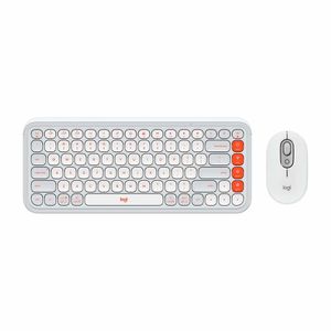 Teclado Logitech + Mouse Pop Icon Bluetooth/Wireless Sp Copilot White