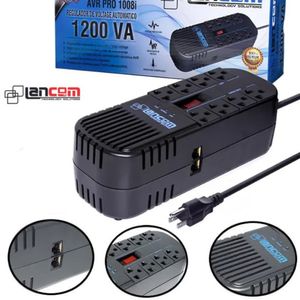 Estabilizador de Voltaje LANCOM AVR PRO 1008i 8 Tomas 1200VA 500w