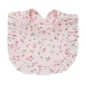 Babero Lucaland bobos flores rosa bebé