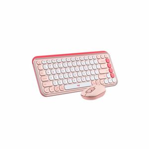 Teclado Logitech + Mouse Pop Icon Bluetooth/Wireless Sp Copilot Rose