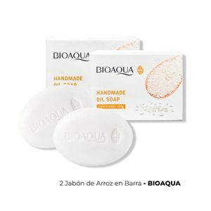 Jabon de Arroz en Barra Bioaqua 100g 2 Unidades