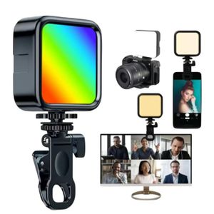 Luz Led Rgb Selfie Recargable con Gancho para celular