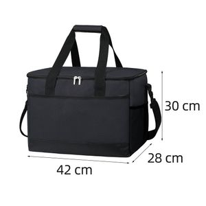 Bolsa térmica plegable para almuerzo de 35 litros con correa para el hombro y asa HHXB202418