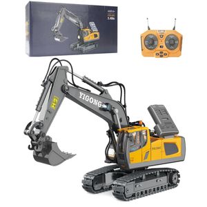 Excavadora de construccion a control remoto de alta tecnologia para niños
