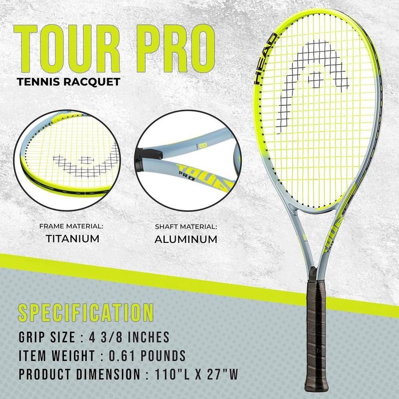 Raquette de tennis Head Unisex Tour Pro, Adulte, Cameroon