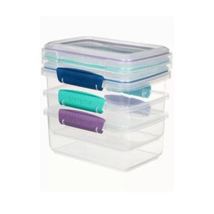 Set Hermeticos Sistema 1L Rectangular 3 Pack