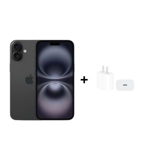 Celular iPhone 16 128GB Color Negro + Cargador Apple iPhone Tipo C de 20W