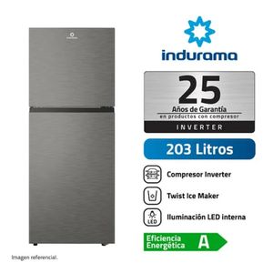 Refrigeradora Indurama Top Freezer No Frost RI-359I 203L con Ice Maker y Sistema Multi Air Flow