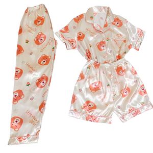 Pijama Conjunto Camisa, Short y Pantalón con Diseños Kawai