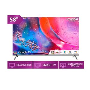 TELEVISOR SMART TV HYUNDAI 4K ACTIVE HDR 58" HYLED5809G4KM  Negro