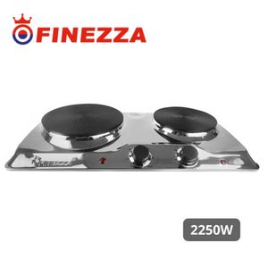 Cocina  Eléctrica Finezza de 2 Hornillas Acero