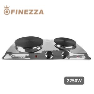Cocina  Eléctrica Finezza de 2 Hornillas Acero