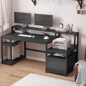 Escritorio Archivador Gamer Battle Negro Coricha Home