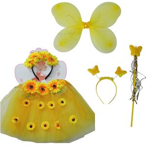 Falda Tutu con Diadema y Alas Disfraz con Varita