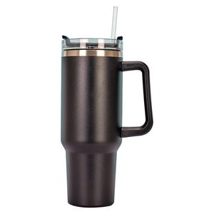 Vaso Térmico de Acero Inoxidable con Asa de 1200 ml Negro