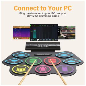 Kit de tambor de práctica enrollable