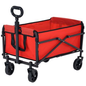 Carrito de Playa VIVA HOME Plegable Rojo