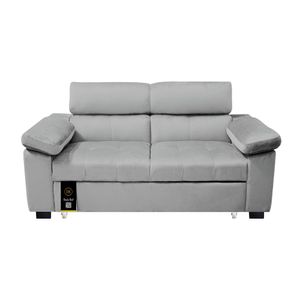 Sofá Cama Baraka Home Baltimore 2 Plz - Gris Claro