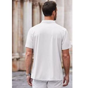 Camisa de Lino para Hombre Blanca Manga Corta Talla XL