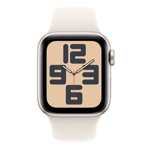 Apple Watch SE 40mm, GPS, resistencia al agua 50m, batería hasta 18 horas, Talla M/L, memoria 32GB, Sport Band Starlight
