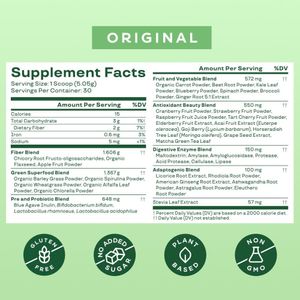 Bloom Greens Superfood Sabor Original 5.3 Oz
