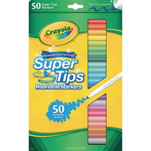 Crayola Supertips 50 Plumones Lavables Washable Niños