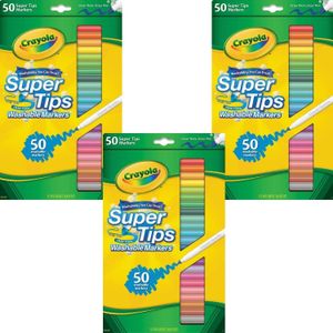 Crayola Supertips 50 Plumones Lavables Washable Niños