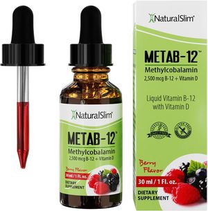 Vitamina B12 NATURALSLIM Sublingual 2500 mcg Plus Vitamina D3 - Metilcobalamina oral