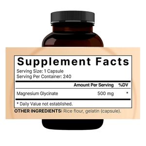 Magnesium Glycinate 500mg, 240 Capsulas - Naturabell