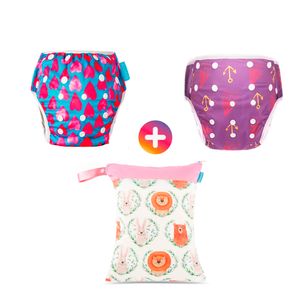 Pañal de Natación para Piscina Pack x 2 Unidades + Bolsa Impermeable SMT08