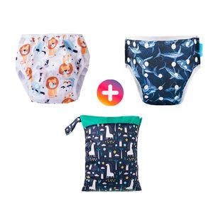 Pañal de Natación para Piscina Pack x 2 Unidades + Bolsa Impermeable SMT11