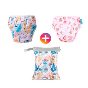 Pañal de Natación para Piscina Pack x 2 Unidades + Bolsa Impermeable SMT10
