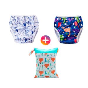 Pañal de Natación para Piscina Pack x 2 Unidades + Bolsa Impermeable SMT06