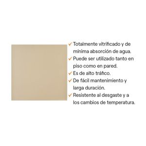 Piso Porcelanato Beige Nano Sur 60x60cm Caja: 1.44m2