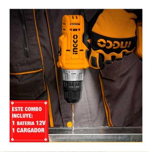 Taladro Atornillador 12v Ingco Inalámbrico + 21 Accesorios