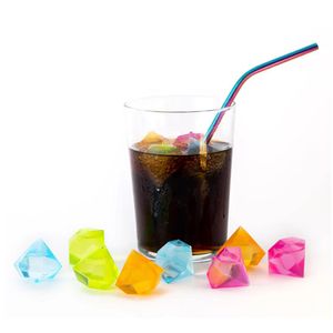 Cubos de Hielo Reutilizables Diamante x10und Multicolor