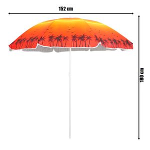 Sombrillas para Playa o Piscina 152cm Piametro Naranja